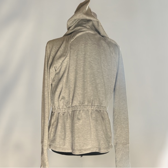 Ideology Open Front Draped Style Solid Color Women's Hoodie Top - Picture 3 of 6